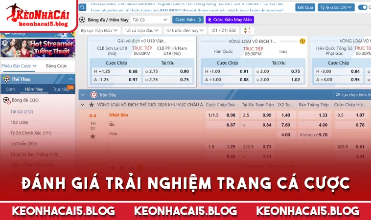 danh gia trai nghiem trang ca cuoc Đánh giá trải nghiệm trang cá cược