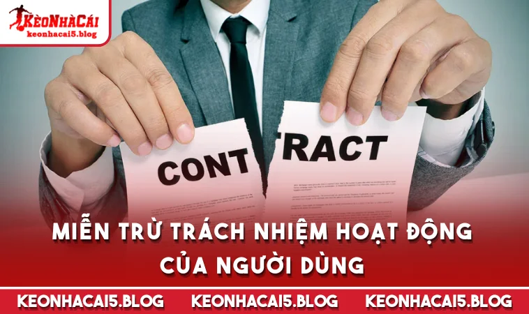 mien tru trach nhiem hoat dong cua nguoi dung Miễn trừ trách nhiệm hoạt động của người dùng
